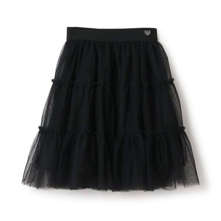 Fluffy Frill Tulle Skirt,Black, medium image number 15