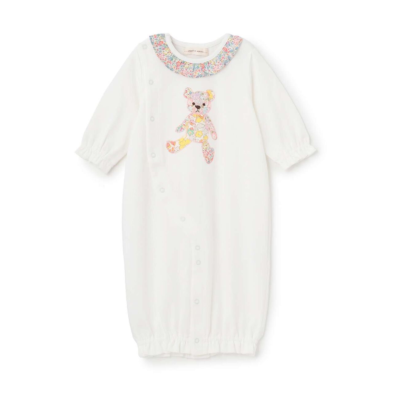 Liberty Rabbit & Bear Appliqu&eacute; 2WAY Romper,Pearl white, large image number 0