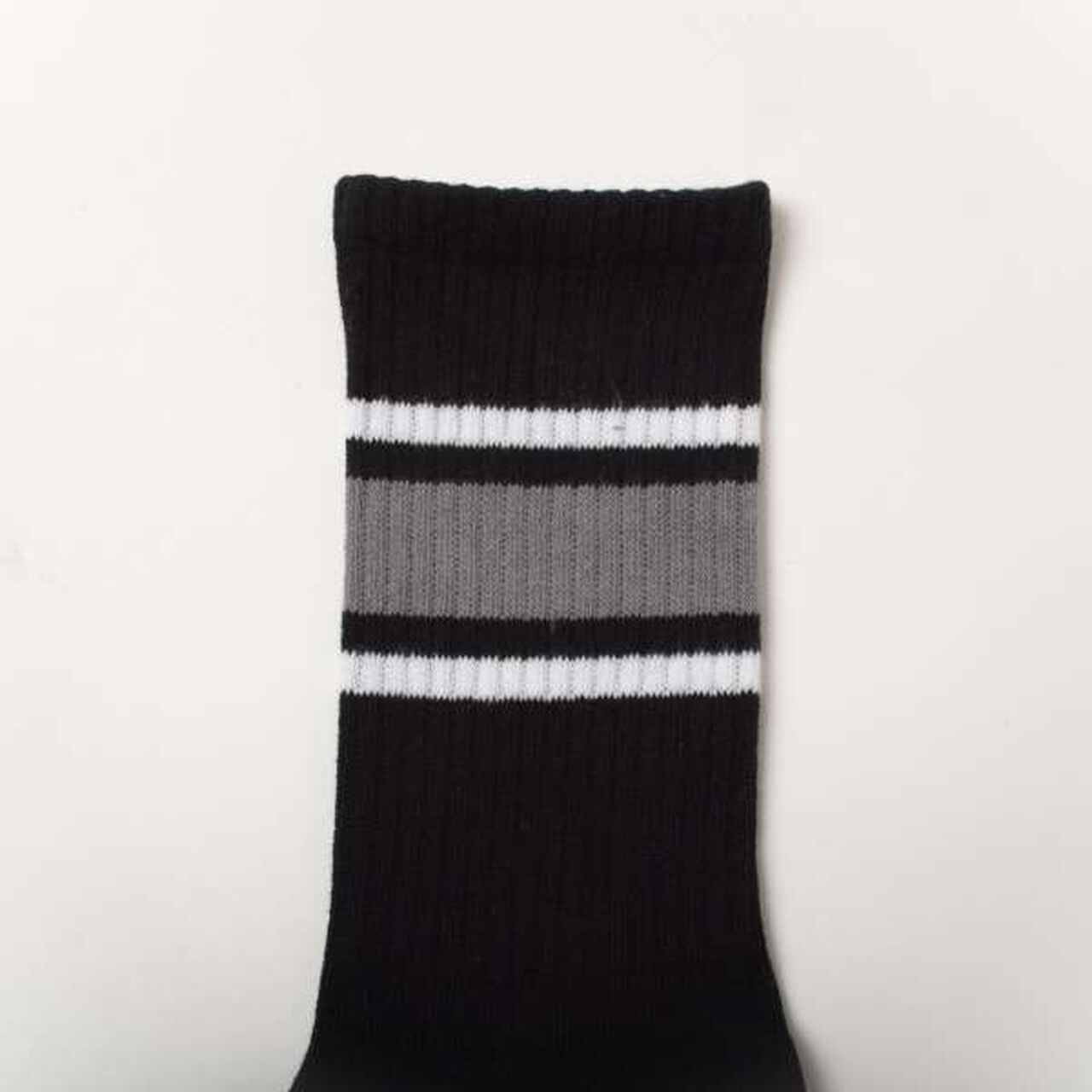[Adult Size Available] Crew Length Line Socks 3-Pair Set,Multi color, large image number 5