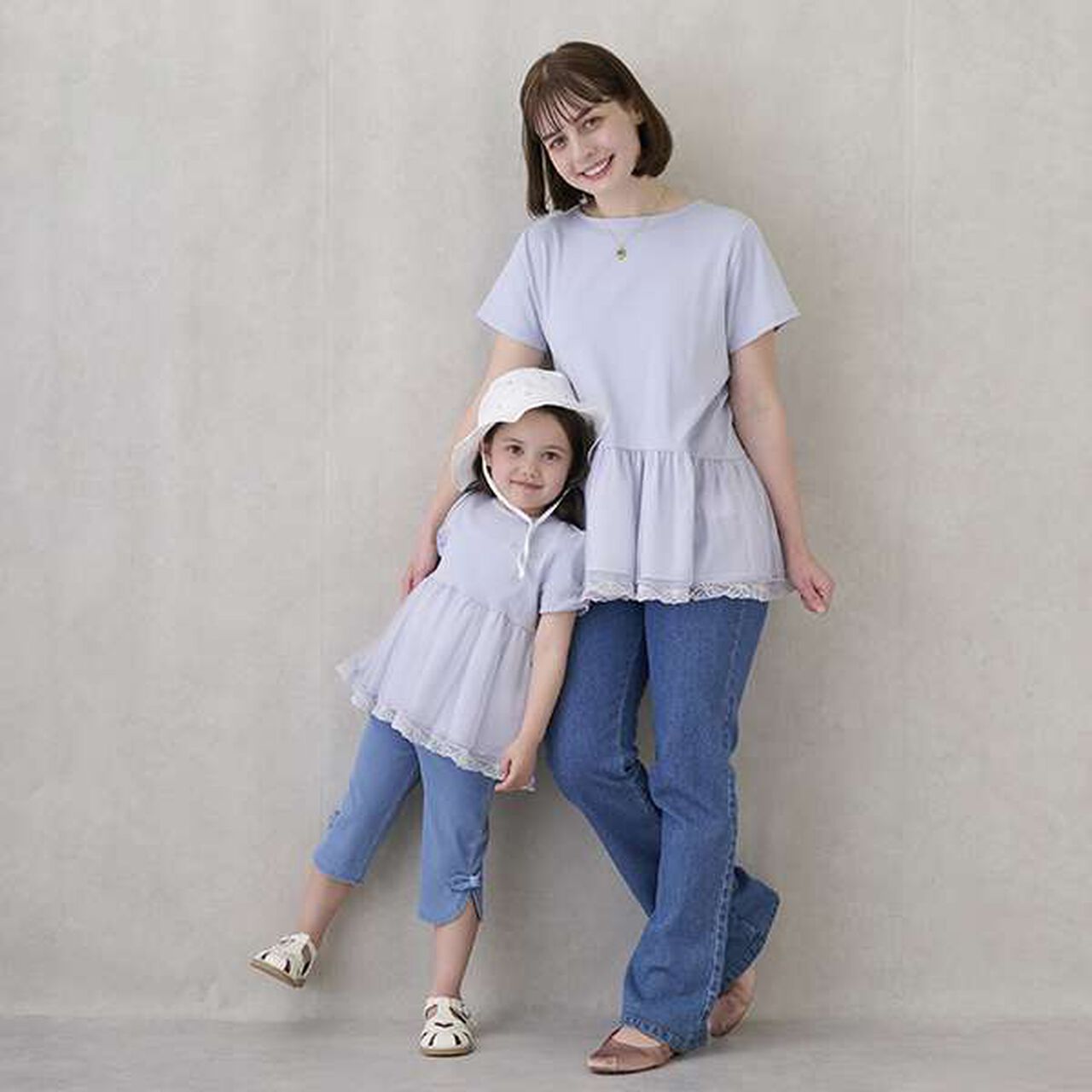 [Link] Sheer Peplum Docking T-Shirt,Off white, large image number 8