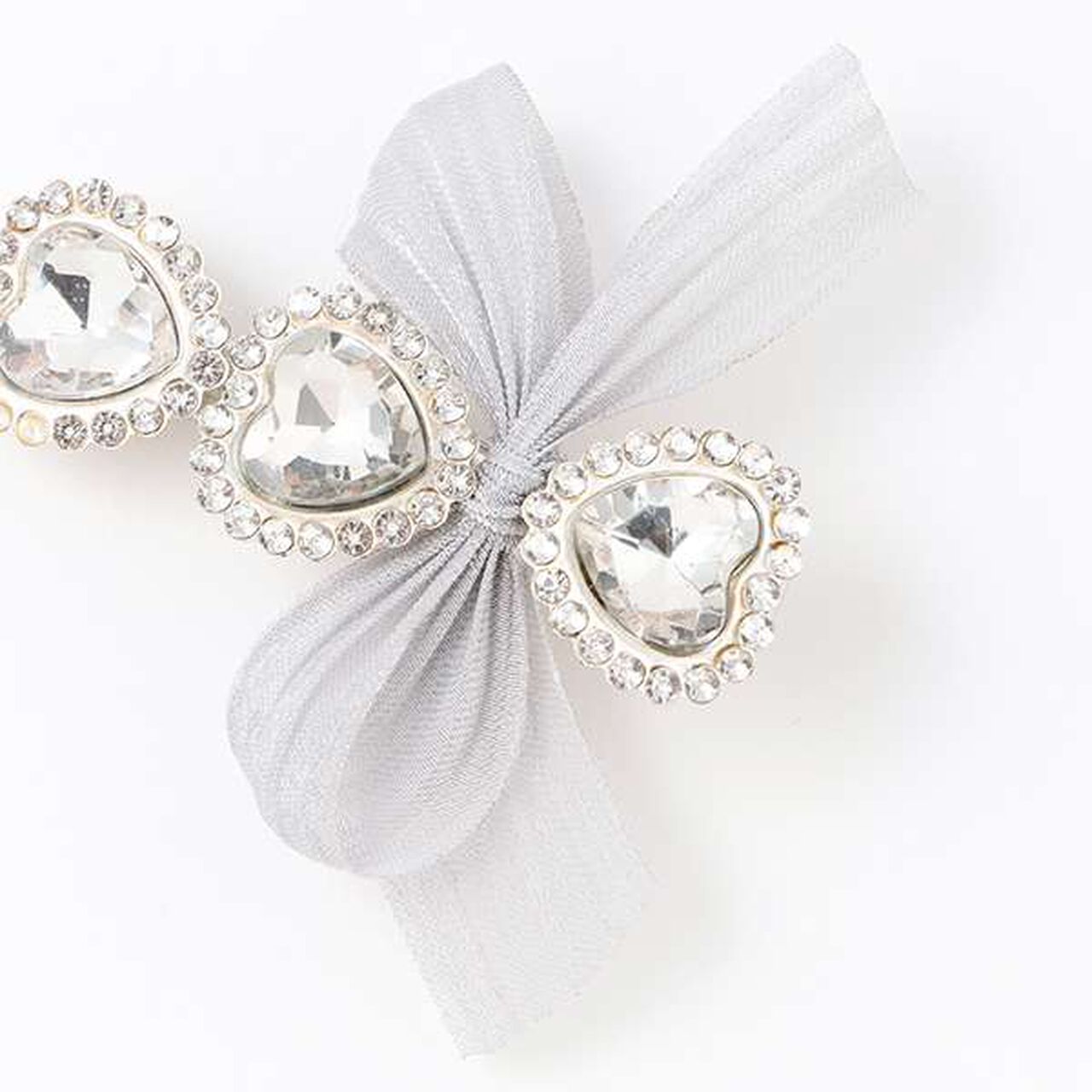 Sparkling Hair Clip with Ribbon,Pink, large image number 7