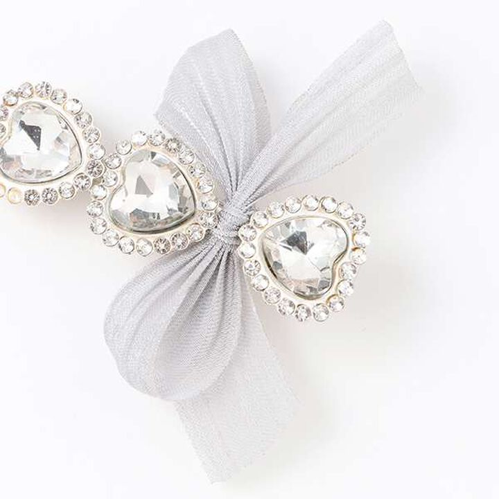 Sparkling Hair Clip with Ribbon,Pink, medium image number 7