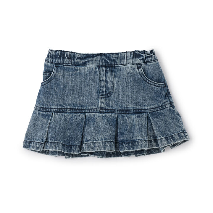 Box Pleat Skirt / Denim,Blue, medium image number 25