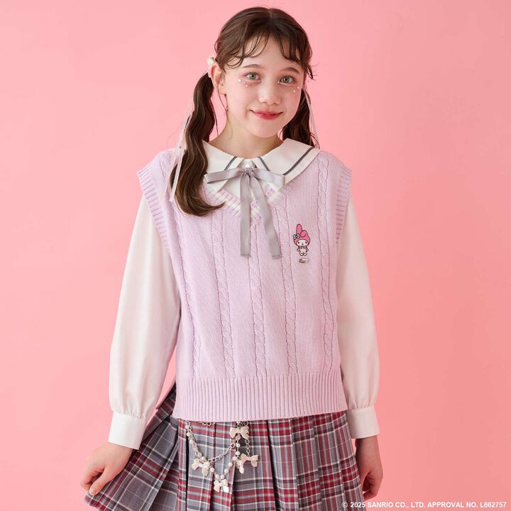 My Melody / Kuromi Knit Vest & Sailor Blouse Set,, medium