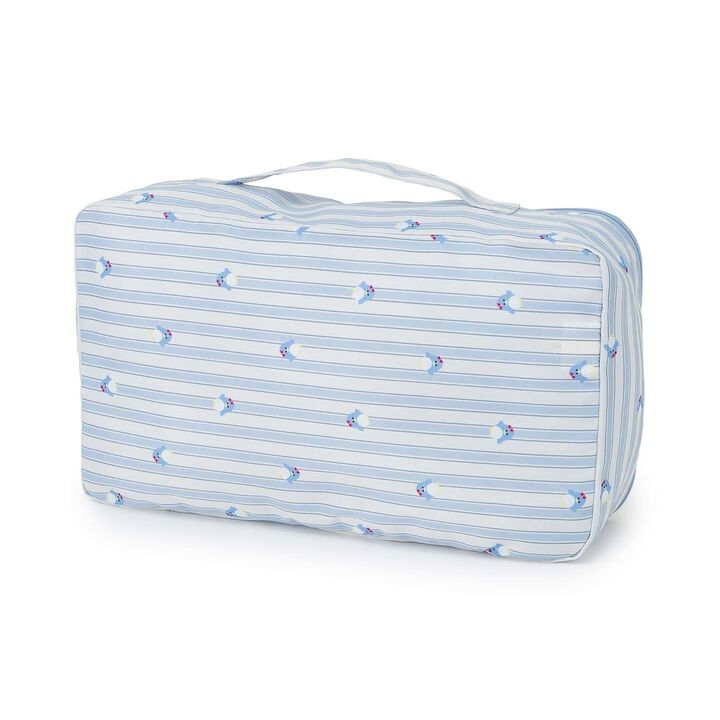 [Water Repellent] All-Over Pattern Travel Pouch,Light blue, medium image number 1