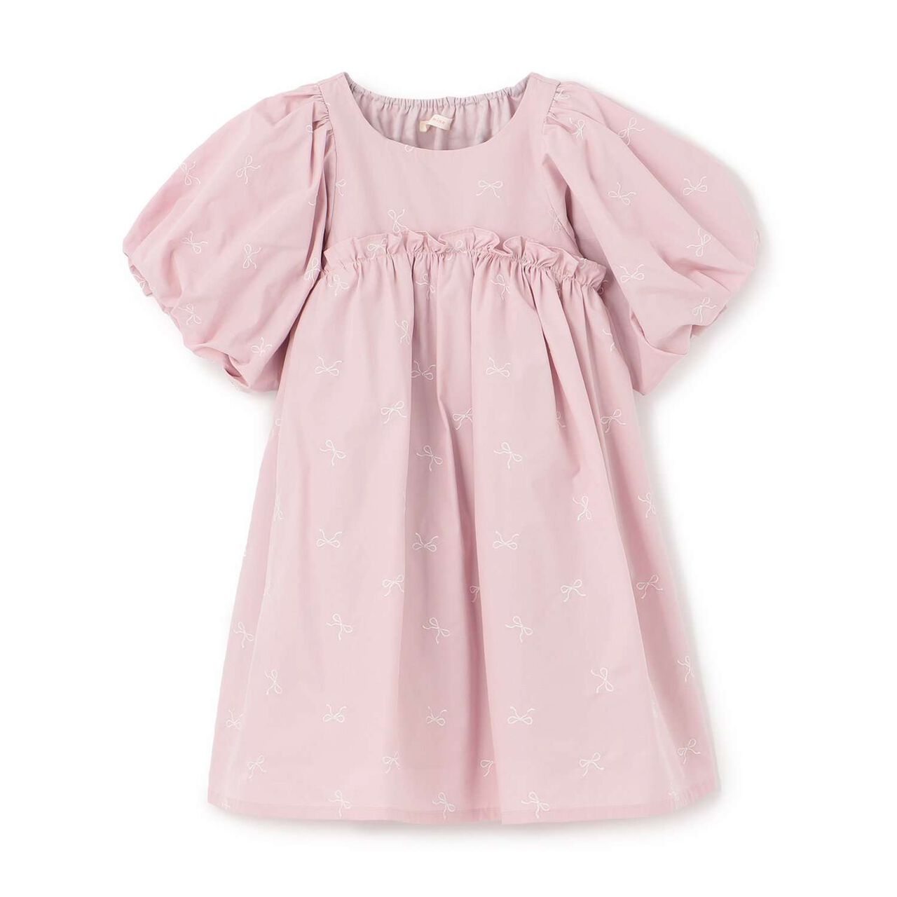 Ribbon Embroidery Fluffy One-Piece Dress [Lycee Mine Ballet Series],Pink, large image number 2