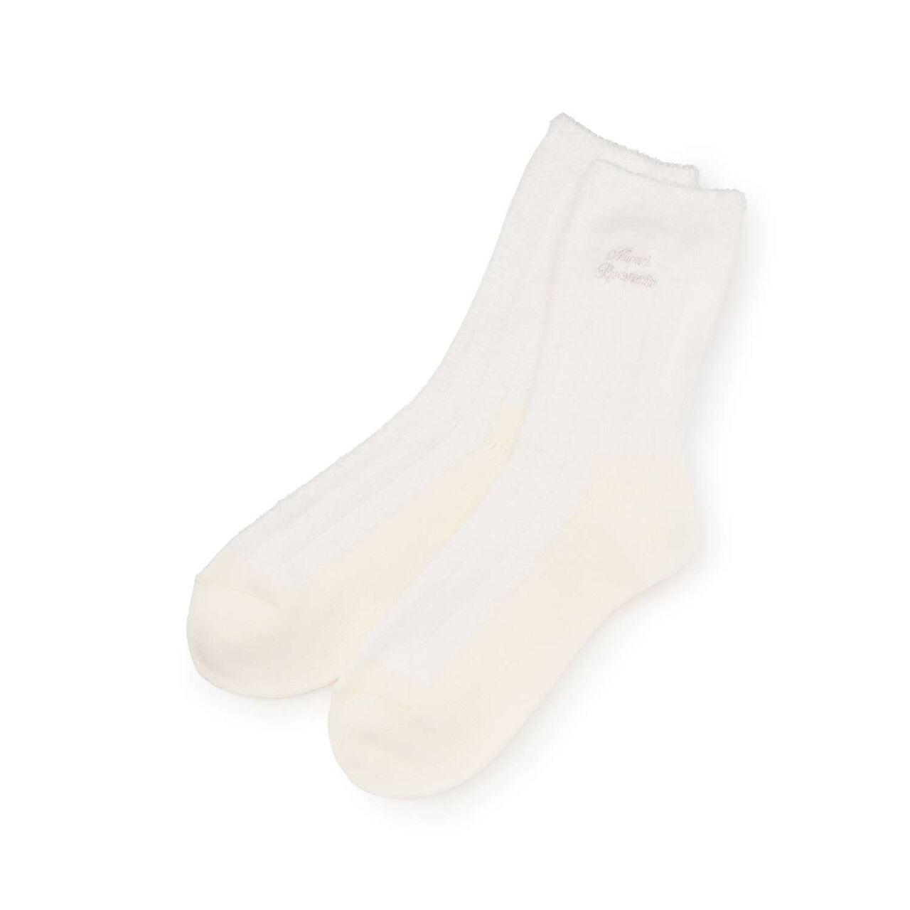 Shaggy Rib Crew Socks,Off white, large image number 0