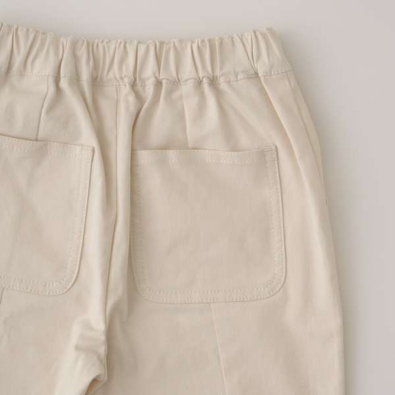 Chibi Frill Stretch Capri Pants,Ivory, large image number 17