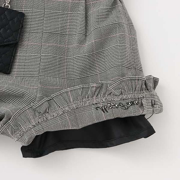 Glen Check Shorts with Pouch,Gray, medium image number 2