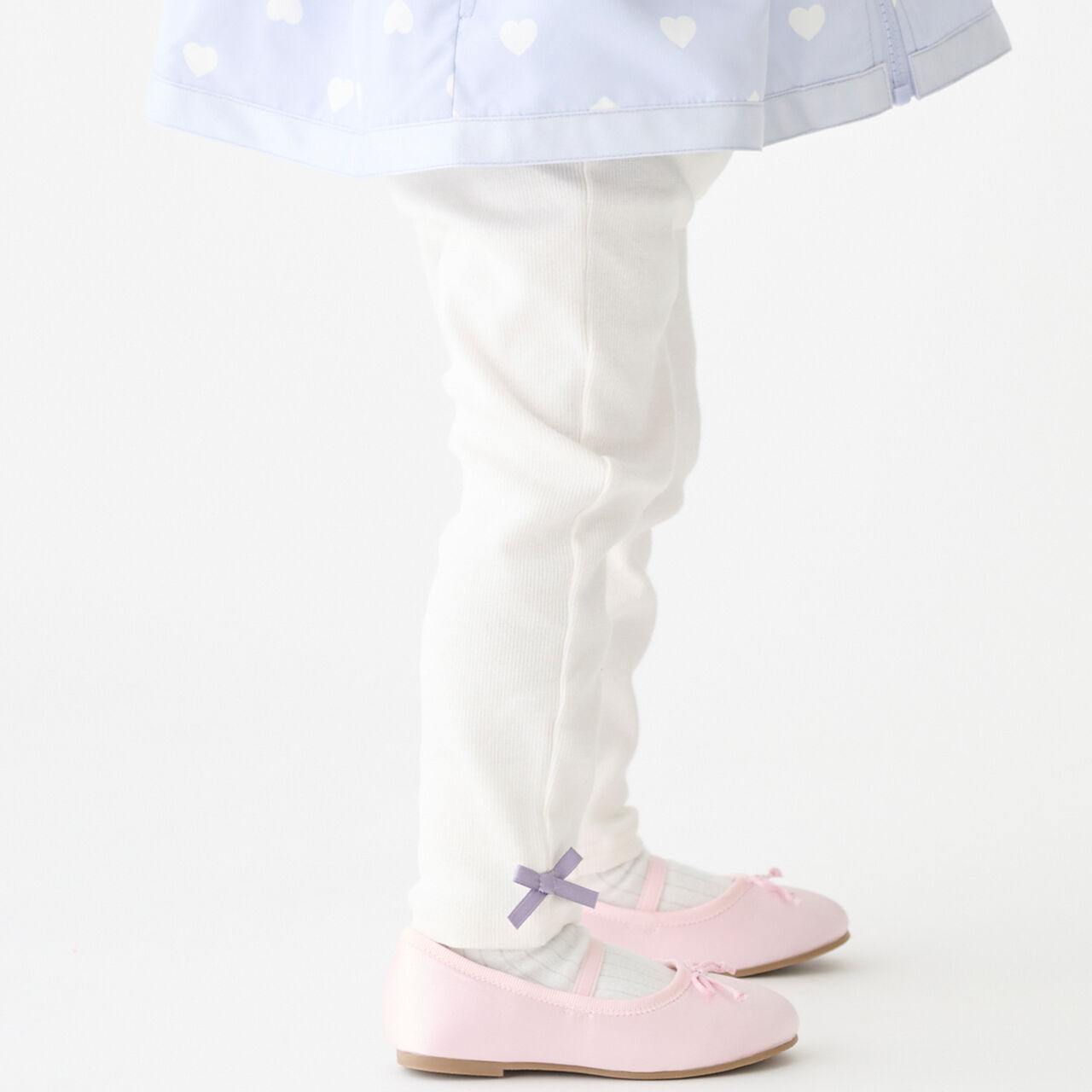 [Affordable] GIRLS 10-length Leggings,Off white, large image number 1