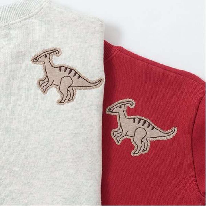 Dinosaur Appliqu&eacute; Side Pocket Sweatshirt,Milky white, medium image number 10