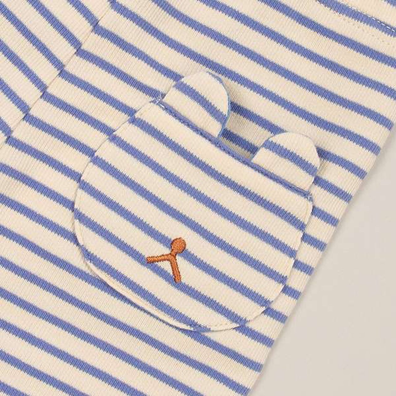 Bear Pocket Stripe Leggings,Blue, large image number 6