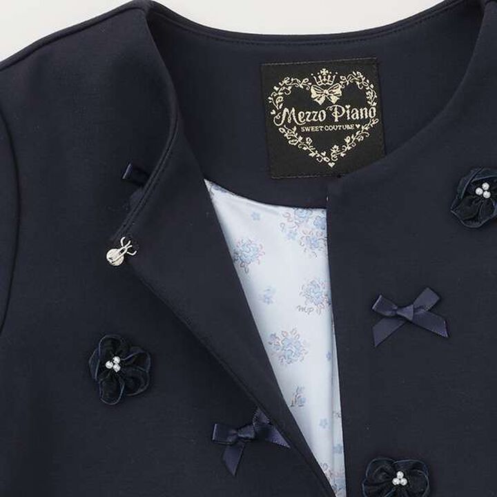 Flower Scallop Jacket,White, medium image number 3