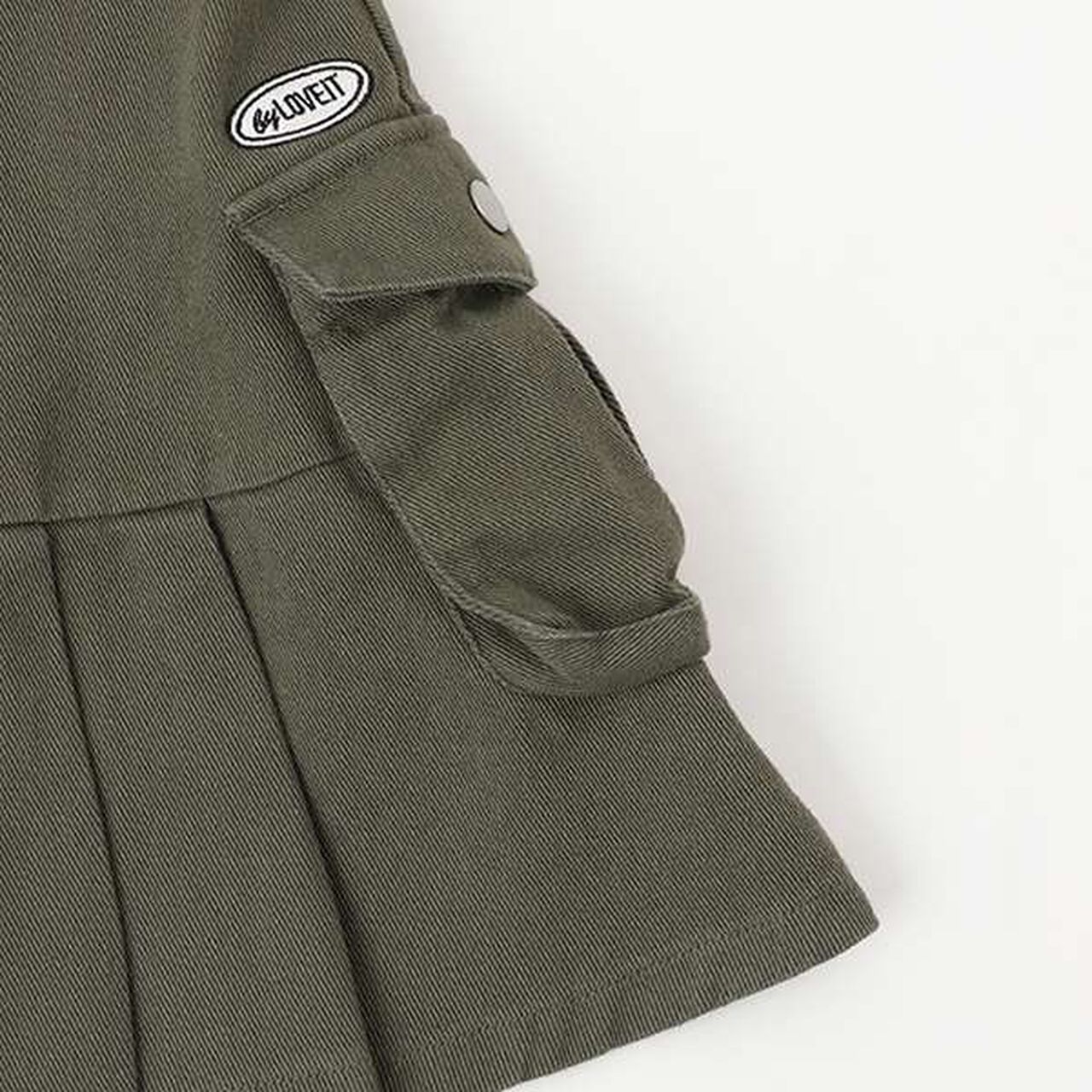 Side Pocket Tiered Skirt,Black, large image number 5