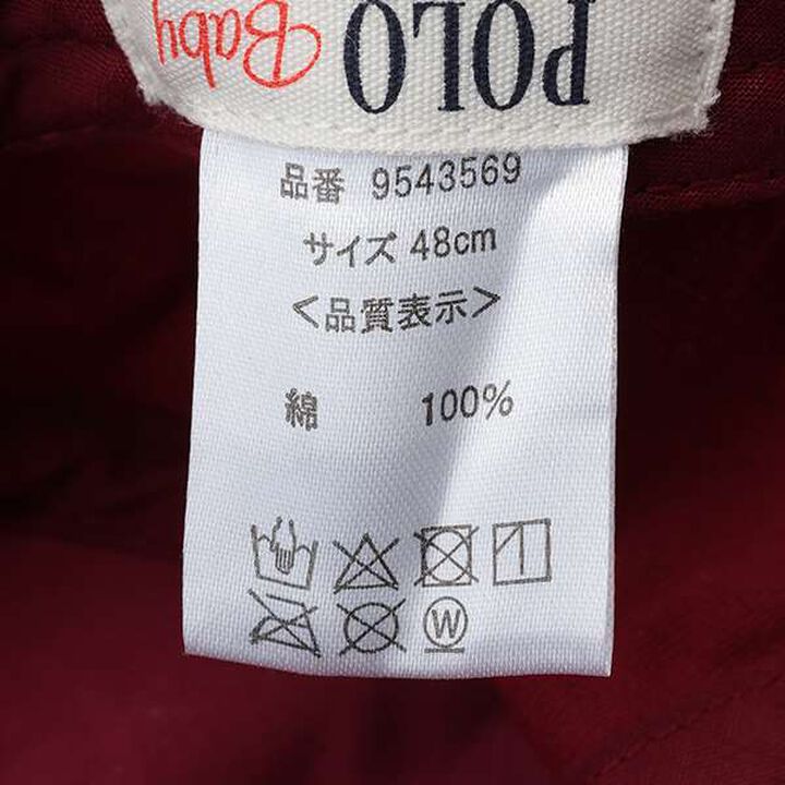 [POLO BCS] Embroidered Cap (Baby Size),Red, medium image number 4