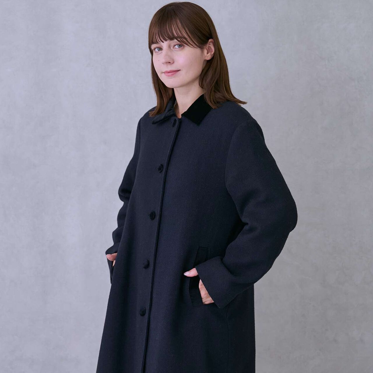 [Link] Double-Breasted Coat,Brown, large image number 1