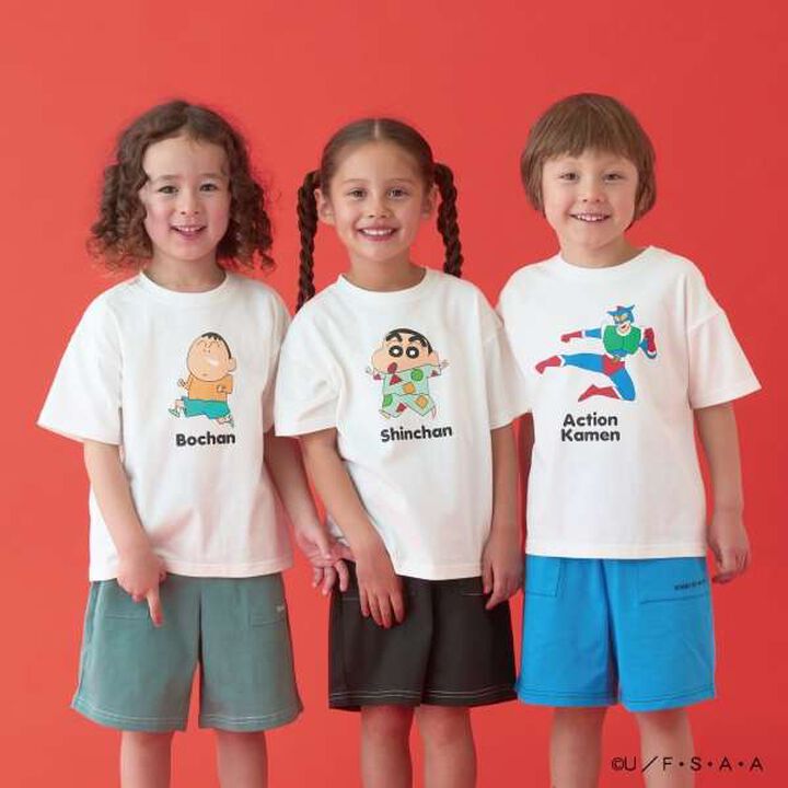 Crayon Shin-chan Comfortable Jersey Assorted Print T-Shirt,Emerald green, medium image number 11