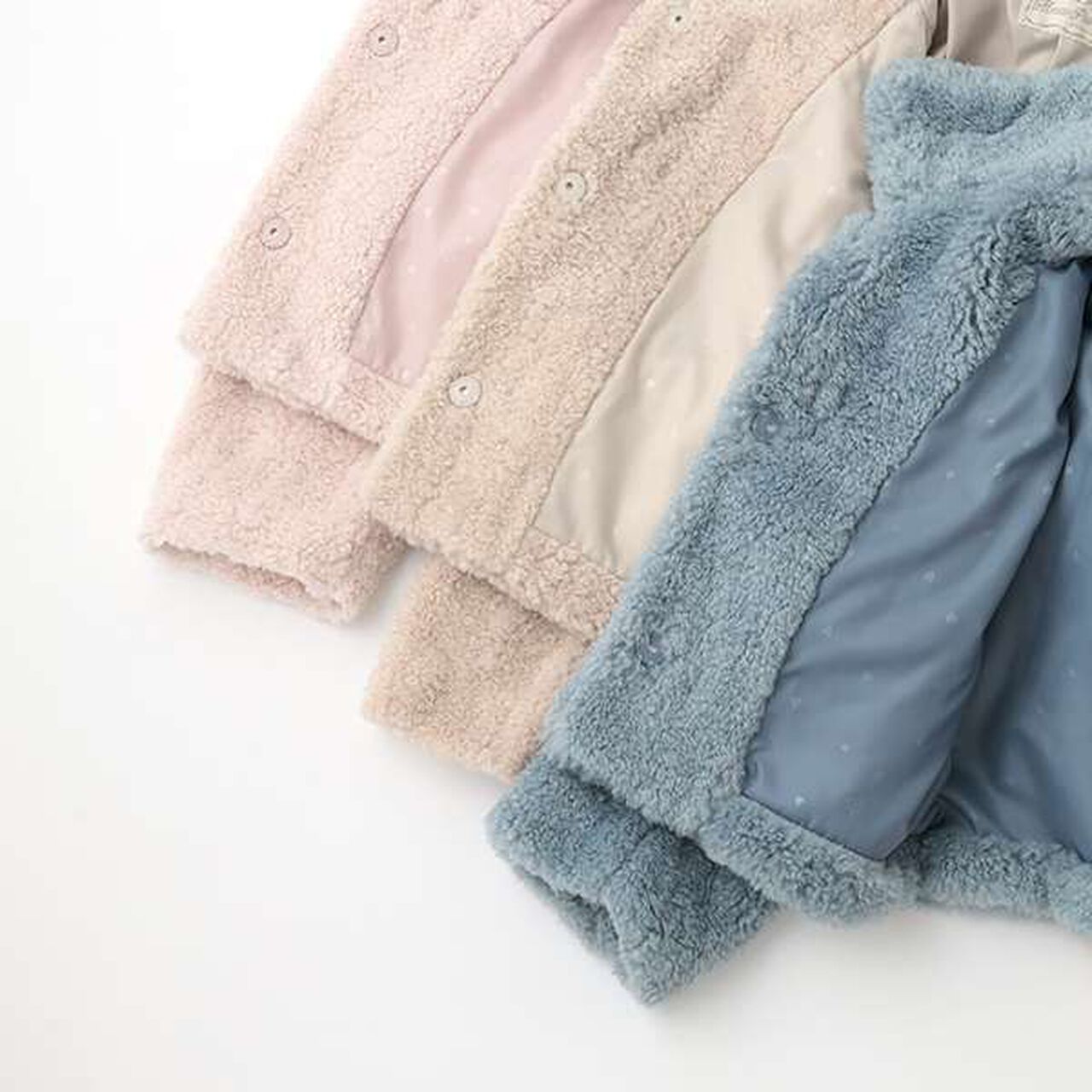 Fluffy Boa 2 WAY Duffle Coat,Ivory, large image number 2