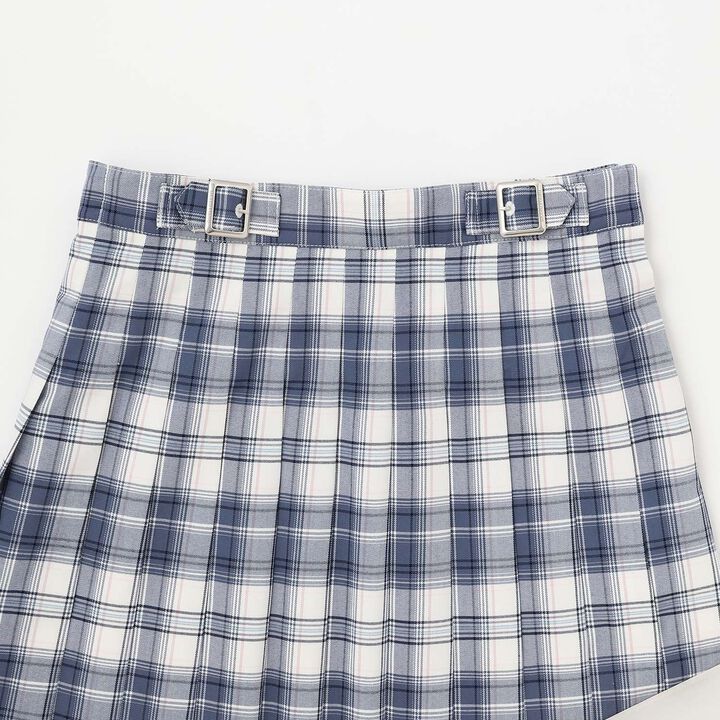 Check Pleated Skirt,Ivory, medium image number 2