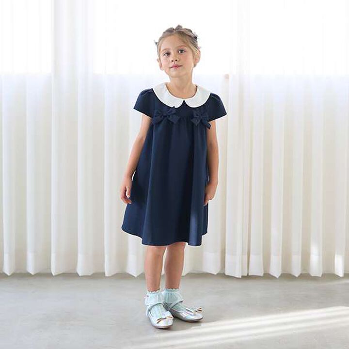 [Occasion-Ready] Round Collar One-Piece Dress with Ribbon,Mint, medium image number 6