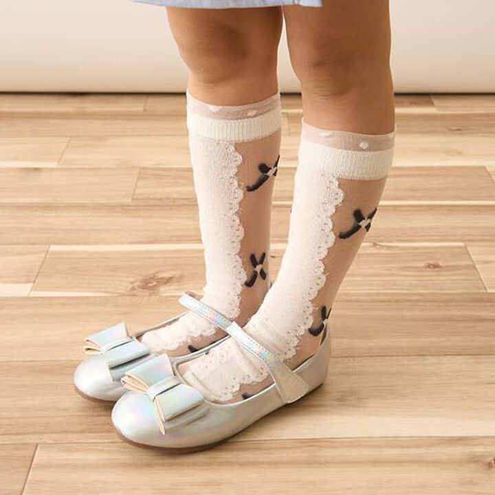 Monochrome Sheer Knee-High Socks,Multi color, medium image number 0