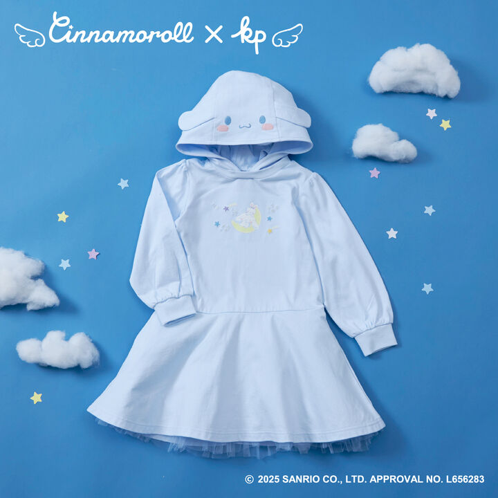 [Cinnamoroll Collaboration] One-Piece Dress with Hood,Sax blue, medium image number 1