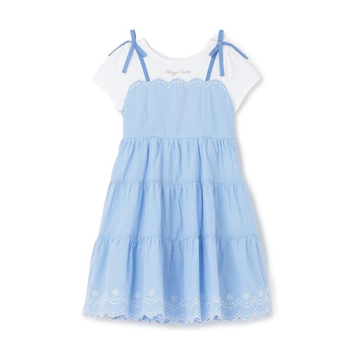 [Restocked] Cutwork Gingham Docking Dress,, medium