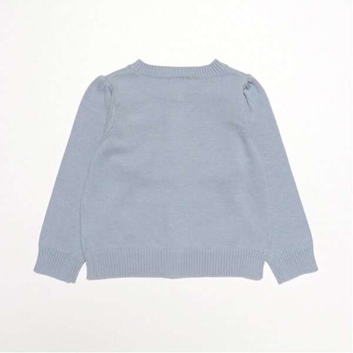 Ribbon Knit Cardigan,Sax blue, medium image number 16