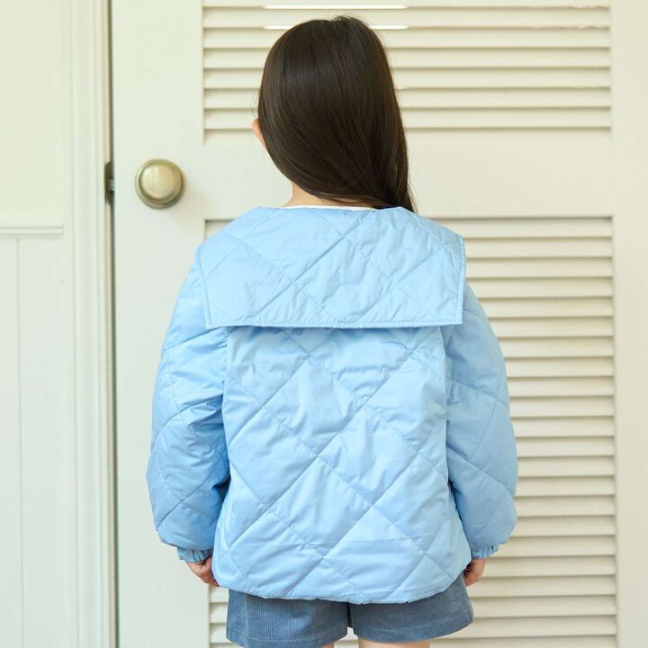 Quilted Bomber Jacket with Removable Sailor Collar,Charcoal gray, medium image number 35