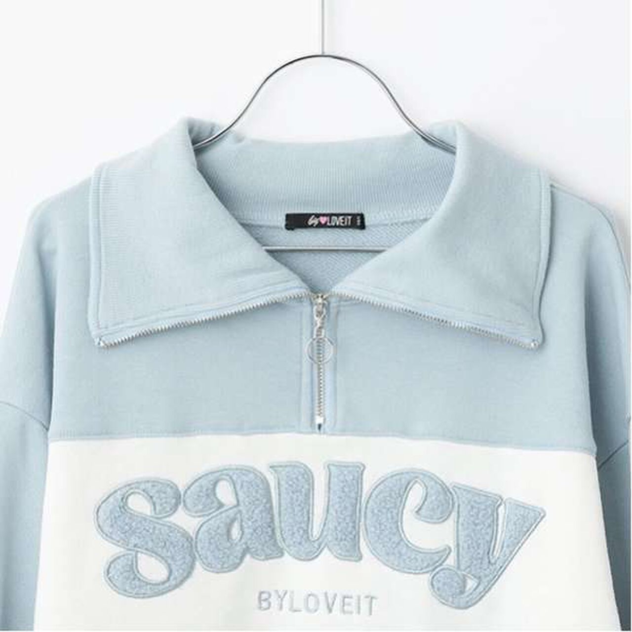 Color Block Half-Zip Pullover Skirt Set,Black, large image number 9