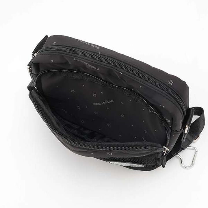 Mini Shoulder Bag with Carabiner,Black, medium image number 8