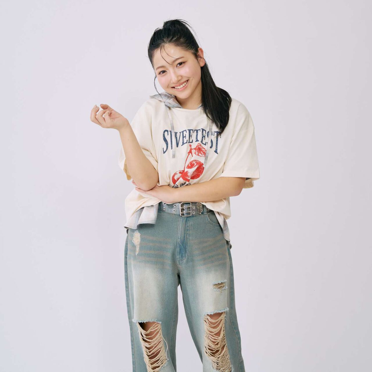 [100% Cotton / GOOD PRICE] Assorted Motif Loose Half Sleeve T-Shirt,Red, large image number 3