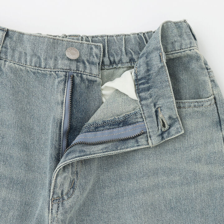 [LTXC] Lace Distressed Denim Wide Pants,Blue, medium image number 13