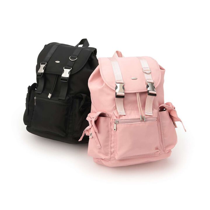[Water-Repellent] Ribbon Backpack,Black, medium image number 11