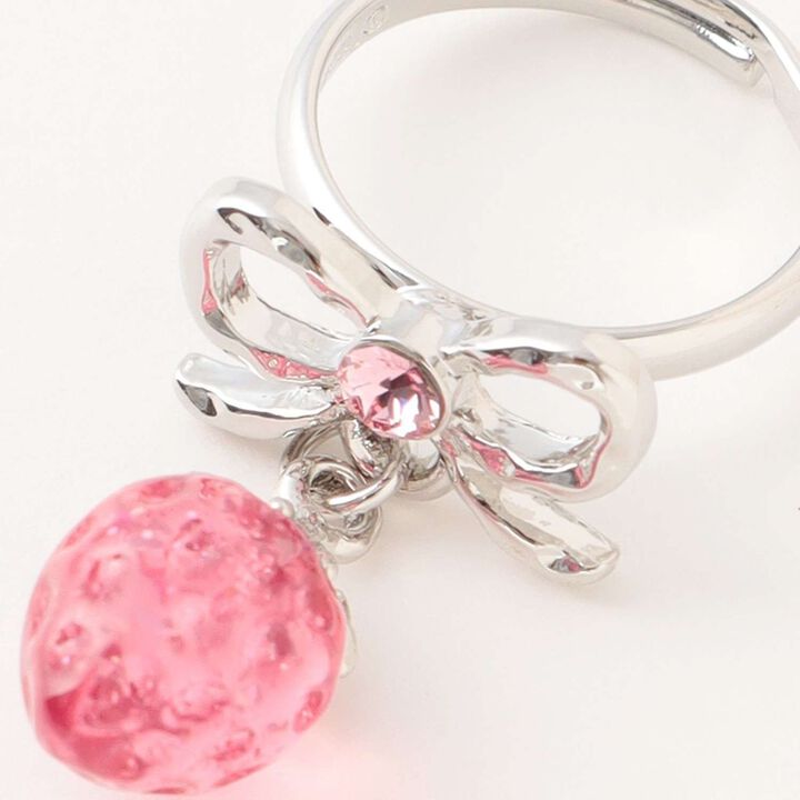 [Liquem] Strawberry Ribbon Ring (Kids Size),Pink, medium image number 2