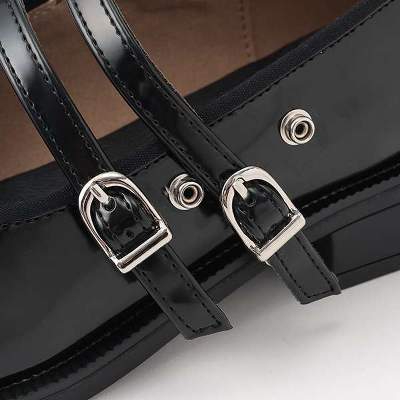 Double Strap Shoes,Black, large image number 3