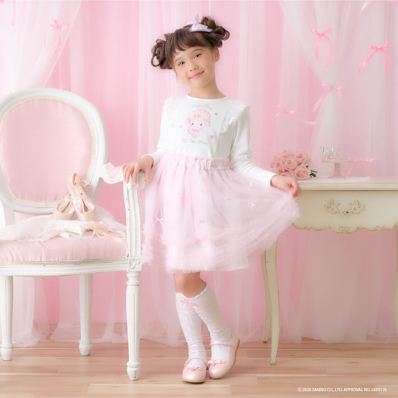 My Melody/My Sweet Piano Long-Sleeve T-Shirt,Off white, large image number 13