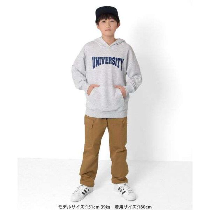 Fleece College Print Parka,Black, medium image number 13