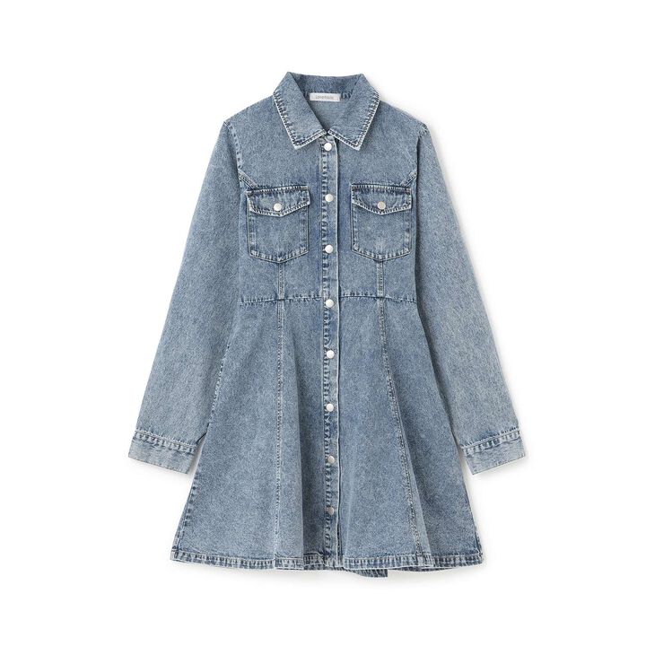 Denim Shirt Dress,Black, medium image number 4
