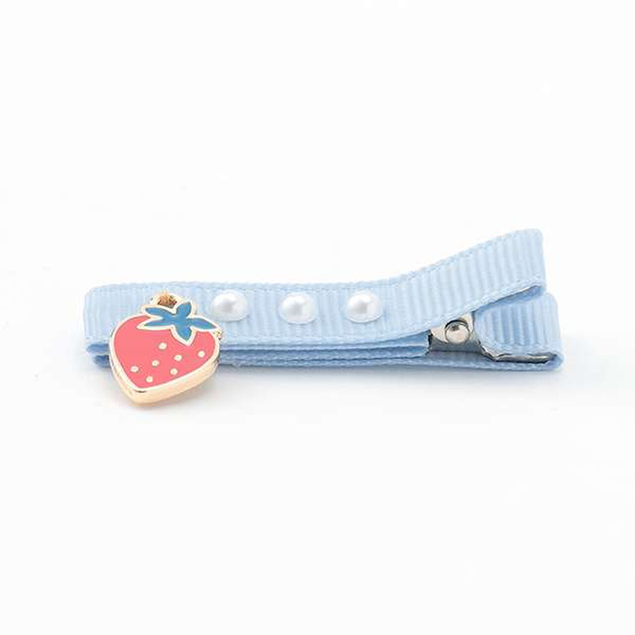 Strawberry Motif Hair Clip,Off white, large image number 2
