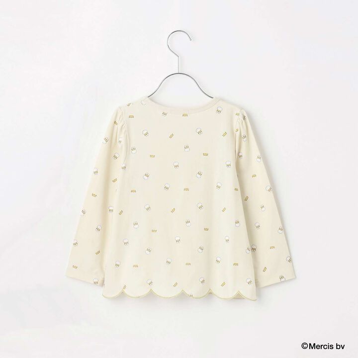 [Miffy] All-Over Pattern Scalloped Hem A-Line T-Shirt,Lavender, medium image number 5