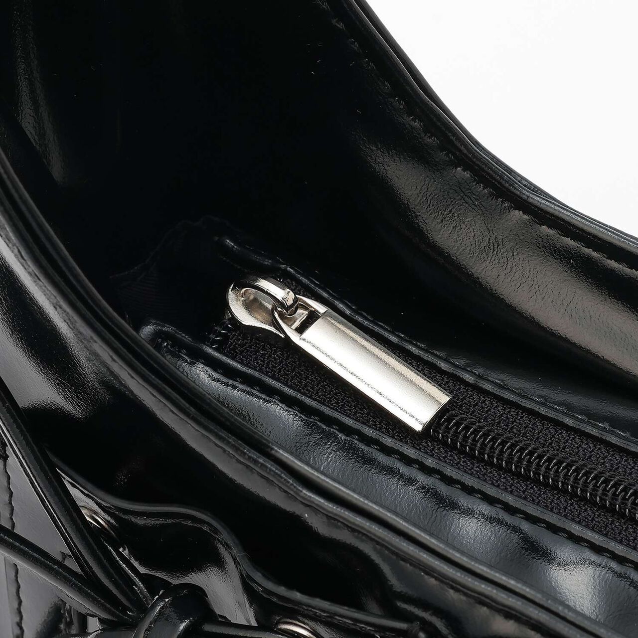 Clear Pocket Shoulder Bag,Black, large image number 5