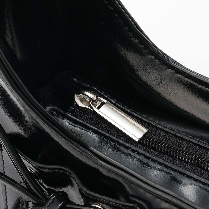 Clear Pocket Shoulder Bag,Black, medium image number 5