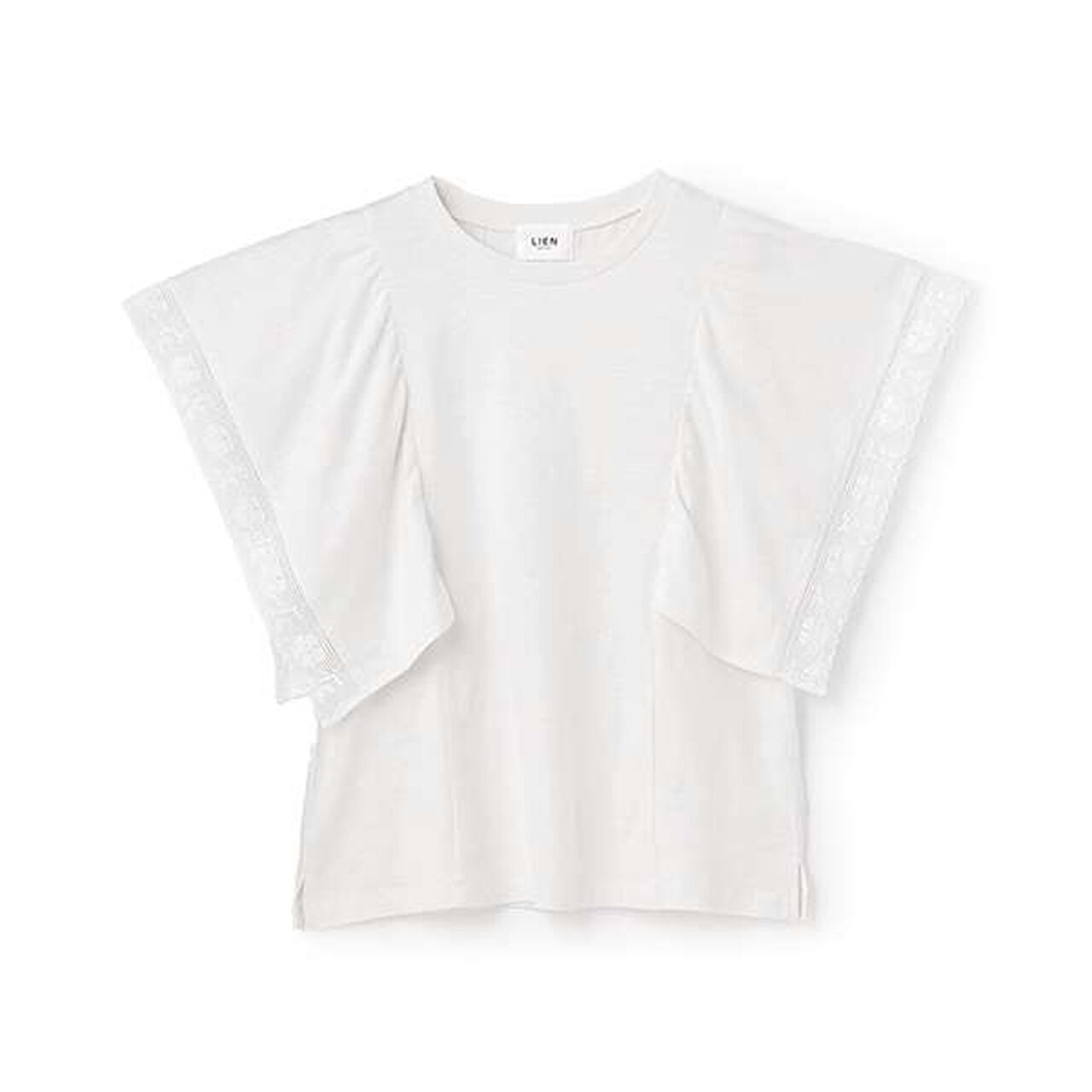 [Cool Touch/Link] Lace T-Shirt,Pearl white, large image number 0