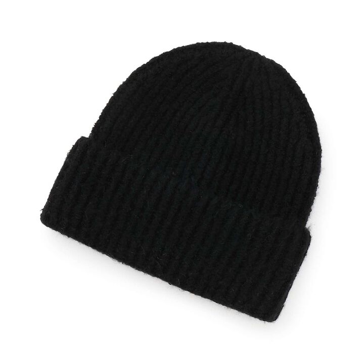 Fluffy Knit Cap,Black, medium image number 0