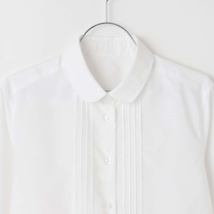 [Graduation Attire] [Wrinkle-Resistant] Round Collar Shirt,White, medium image number 2