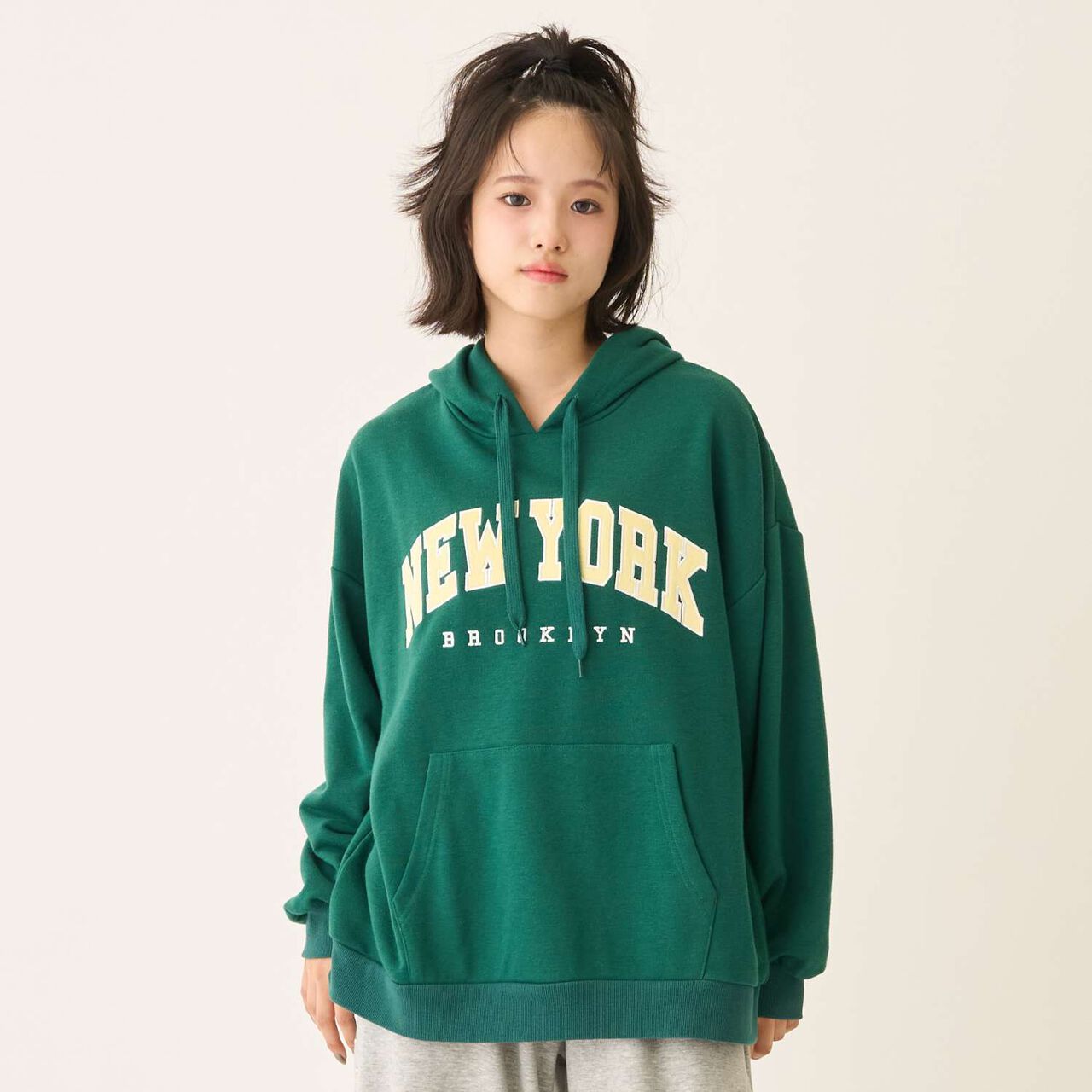 [Seconds Cute Top] [LTXC] College Loose Parka,Green, large image number 2