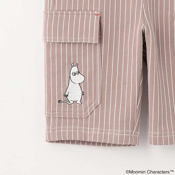 MOOMIN/Embroidered Stripe 6-Length Pants,Brown, medium image number 12