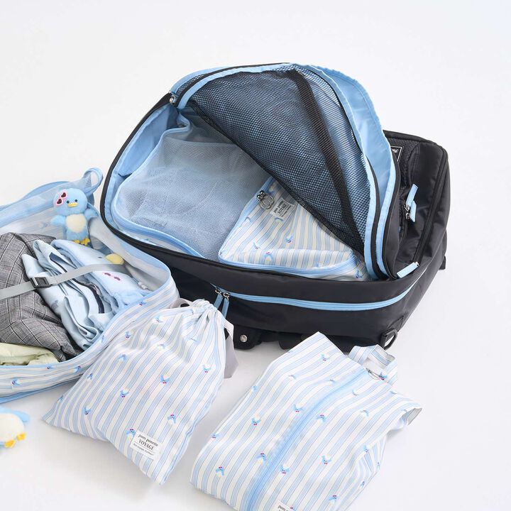 [Water Repellent] All-Over Pattern Travel Pouch,Light blue, medium image number 8