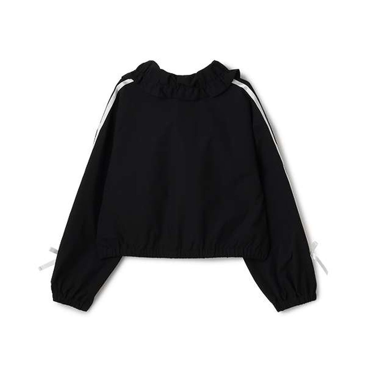 Ribbon Line Bomber Jacket,Black, large image number 6